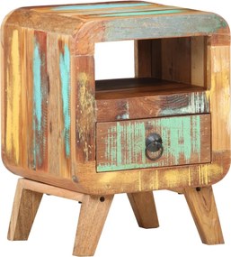 vidaXL Noptieră, 30x30x41 cm, lemn masiv reciclat