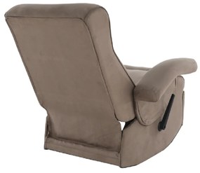 Fotoliu relaxant, cu funcţie electrică de vibraţie, textil gri maronie, SUAREZ