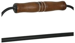 Raft de perete din metal si mesteacan, 2 cosuri, Reserve