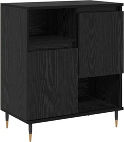 vidaXL Bufet Stejar Negru 60 x 35 x 70 cm