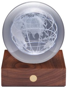 Veioză maro cu luminozitate reglabilă cu abajur din sticlă (înălțime 12 cm) Amber – Gingko