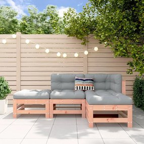 3186506 vidaXL Set mobilier relaxare grădină, 4 piese, lemn masiv Douglas