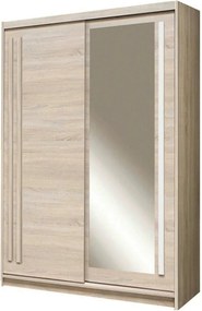 Dulap EFFECT, stejar sonoma, PAL, cu 2 usi, 150x59x215 cm
