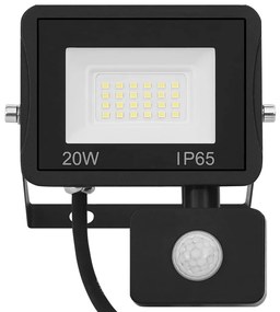 Proiector LED cu senzor, 20 W, alb rece 20 w, 1, Alb rece, Alb rece