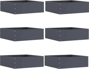 vidaXL Margine pentru gazon 6 pcs Antracit 40 x 40 x 13 cm Oțel