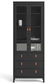 Vitrină neagră 78x199 cm Madrid – Tvilum