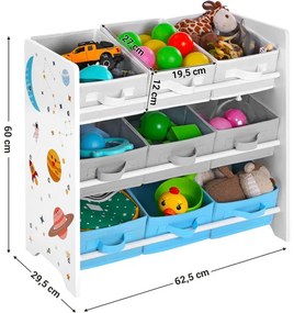 Raft De Depozitare Pentru Copii, Alb, 62.5 Cm