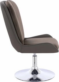 HR690N Scaun Velvet&amp;soft Piele Pu Ciocolată/Cafea Bază Cromata