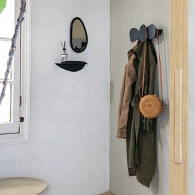 Cuier de perete negru din metal 35 cm Tumulo – Spinder Design