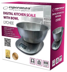 Cantar de bucatarie cu bol Lychee ESPERANZA EKS008