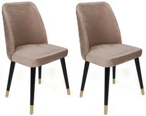 Set de scaune de sufragerie Hugo Beige și Negru, 4buc.