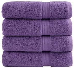 vidaXL Prosoape de duș premium SOLUND 4 buc. violet 70x140 cm 600 gsm