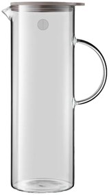 Carafа BUYDEEM CD2003, 1.2 l, Deschidere largа, Capac din silicon, Sticla borosilicata, Gri