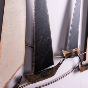 Decorațiune de perete 52x117 cm metal bărci cu vele