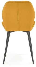 Scaun K453 velvet mustariu