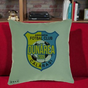 Perna Personalizata AFC Dunarea Calarasi 2005 Fotbal, 40x40 cm, Verde, Husa Detasabila, Perna Inclusa, BEKZ®