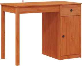 vidaXL Birou cu sertar Maro Ceară 100 x 50 x 74 cm Lemn masiv de pin