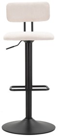 Scaun de bar alb/negru cu înălțime ajustabilă (înălțime șezut 61 cm) Tina – Mauro Ferretti
