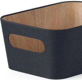 Set de 2 coșuri de depozitare Kitchisimo 26 × 18 ×11 cm, negru, S