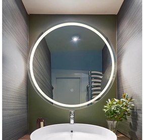 Oglindă LED dimabilă cu funcție de retroiluminare Globo 84036 RIVAS LED/16W/230V 4000K d. 75 cm