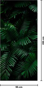 Fototapet pentru ușă - Ferigi tropicale (95x205cm)