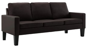 3056678 vidaXL Set de canapele, 2 piese, maro, piele ecologică