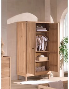 Șifonier de copii în culoare naturală din lemn de stejar 100x190x55 cm Forrest – Vipack