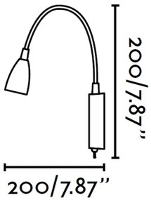 Lampă LED de perete FARO 41020 LOKE LED/3W/230V