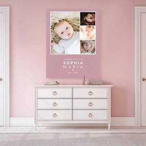Tablou Personalizat cu 4 poze · Welcome Baby