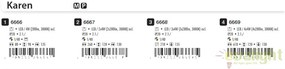 Lustra aplicata design modern alb 4 spoturi LED Karen 6669 RX