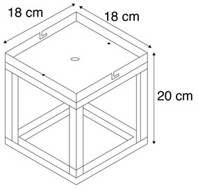 Plafoniera industrială maro ruginiu - Cage