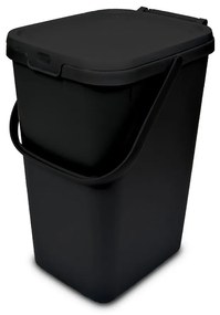 Coș de gunoi negru din plastic 18 l – Addis