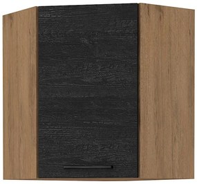Dulap superior de bucătărie Virion 60 x 60 GN-72 1F (45°) (Stejar lancelot + lemn închis). 1046321