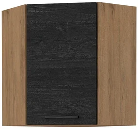 Dulap superior de bucătărie Virion 60 x 60 GN-72 1F (45°) (Stejar lancelot + lemn închis). 1046321