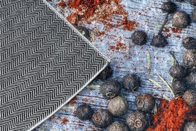 ANDRE 33550 covor lavabil condimente bucatarie, anti-alunecare - albastru / verde