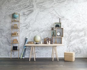 Fototapet, Elevation Lines, White, Rebel Walls
