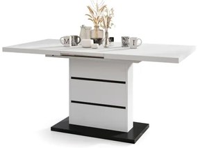 Masă extensibilă PAOLO alb/negru