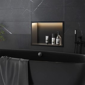 RAFT BAIE INCASTRAT PERETE LED 30x45 black