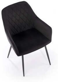Scaun K558 velvet negru