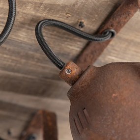 Spot inteligent maro ruginiu cu lemn incl. 4 WiFi GU10 - Gina