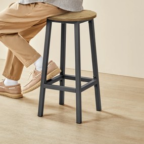 Scaun de bar TAYLOR ARTISAN cu picioare negre