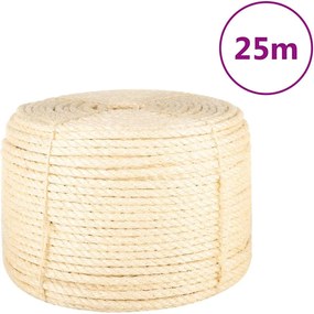 vidaXL Frânghie, 25 m, sisal 100%, 12 mm