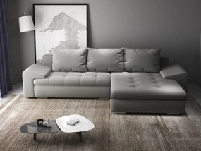 Colțar extensibil dumonde cu ladă de depozitare si sezut confortabil din spuma high-density, Leonardo Royal Gri 260x185 cm II