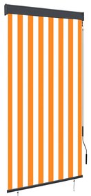 vidaXL Jaluzea tip rulou de exterior, alb și portocaliu, 80 x 250 cm