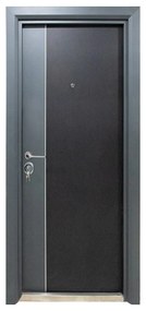 Usa metalica de exterior cu izolatie si vizor Novo Doors NDFC10001 ,deschidere stanga dreapta, 1 yala, dimensiuni multiple,tabla 12 mm, balamale si