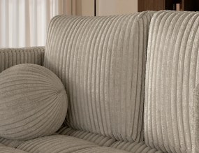 Canapea Kastol , beige velour extensibil, 137x71x74 cm – Modullo 18