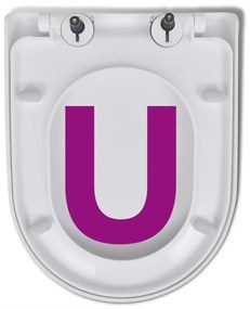 Capac WC, inchidere silentioasa, eliberare rapida, alb, patrat 1, Alb, 45 x 35 cm(140 - 200 mm)