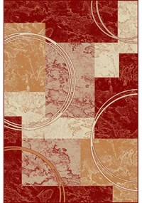 Covor modern rosu 15001 100 X 200