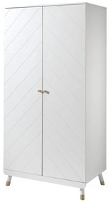 Dulap din lemn de pin pentru camera copiilor Vipack Billy, alb