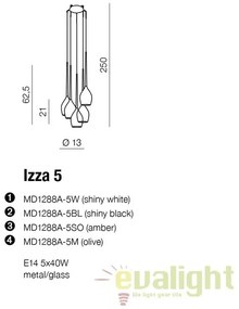 Lustra moderna Izza 5 white